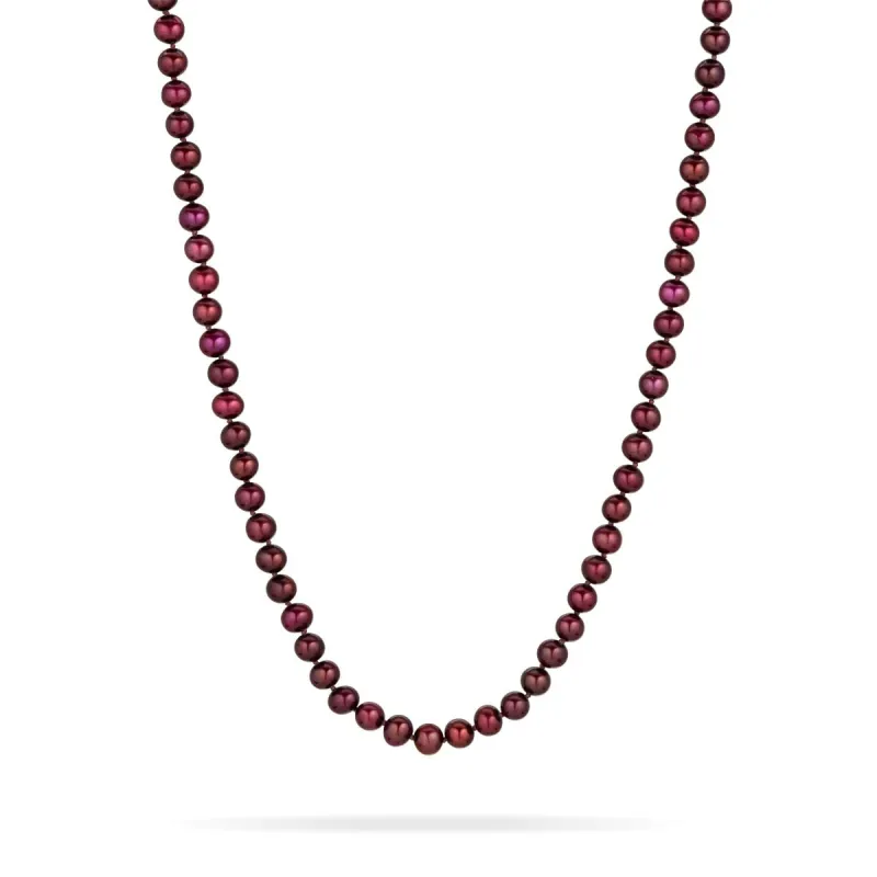 Chunky Red Seed Pearl Necklace sold by Adina Reyter