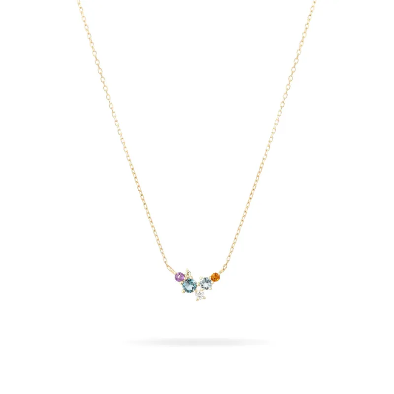Diamond + Gemstone Bubbles Necklace sold by Adina Reyter