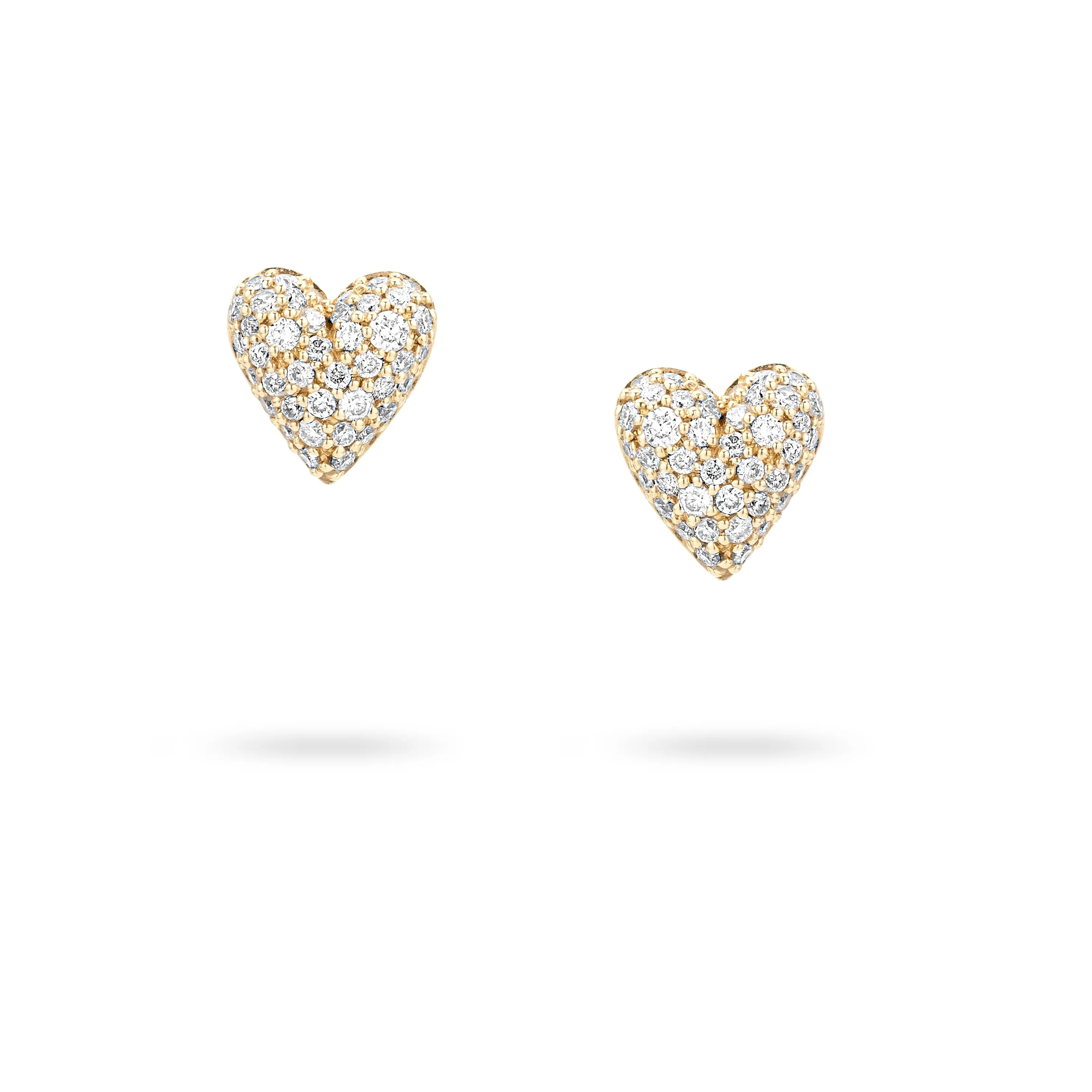Diamond Puffy Heart Posts sold by Adina Reyter
