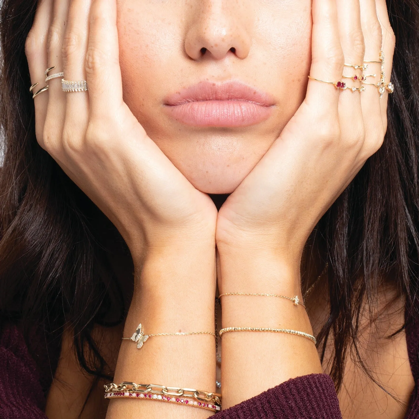 Amalfi Ruby + Diamond + Pink Opal Rounds Tennis Bracelet sold by Adina Reyter product image thumbnail 2