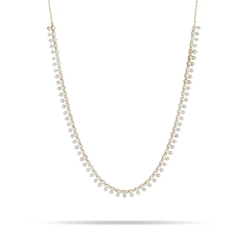 2 Diamond Amigos Half Riviera Necklace sold by Adina Reyter