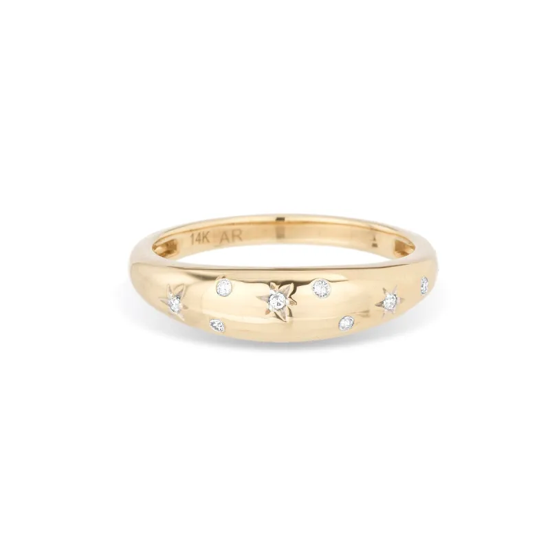 Celestial Diamonds Small Half Dome Ring Size 6 sold by Adina Reyter