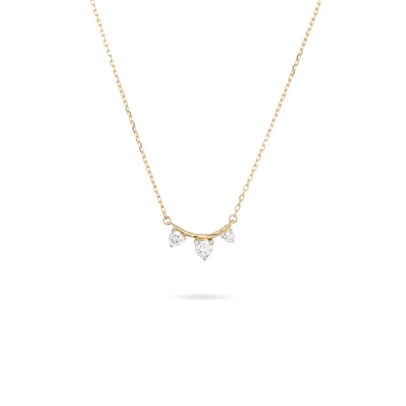3 Diamond Amigos Curve Necklace sold by Adina Reyter