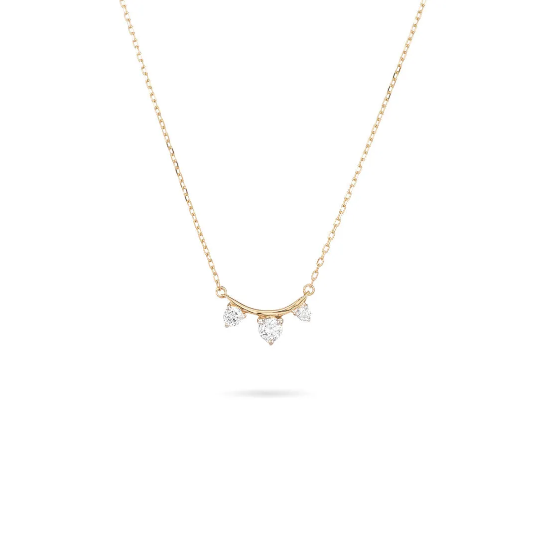 3 Diamond Amigos Curve Necklace sold by Adina Reyter