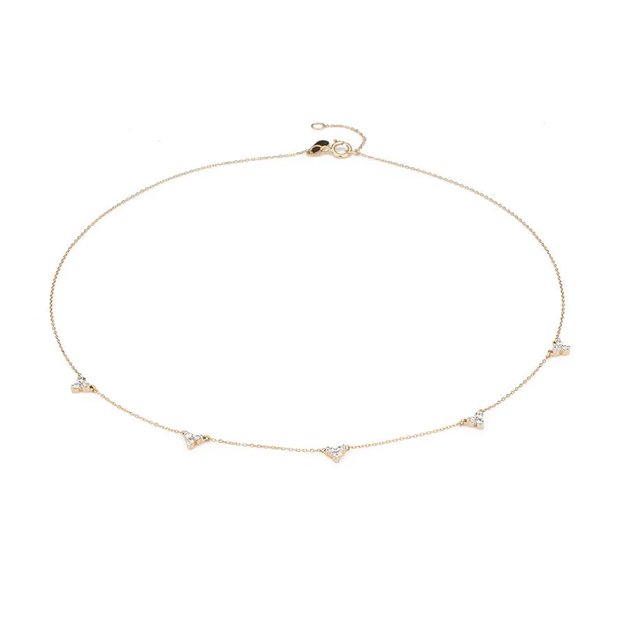 5 Cluster Chain Necklace sold by Adina Reyter