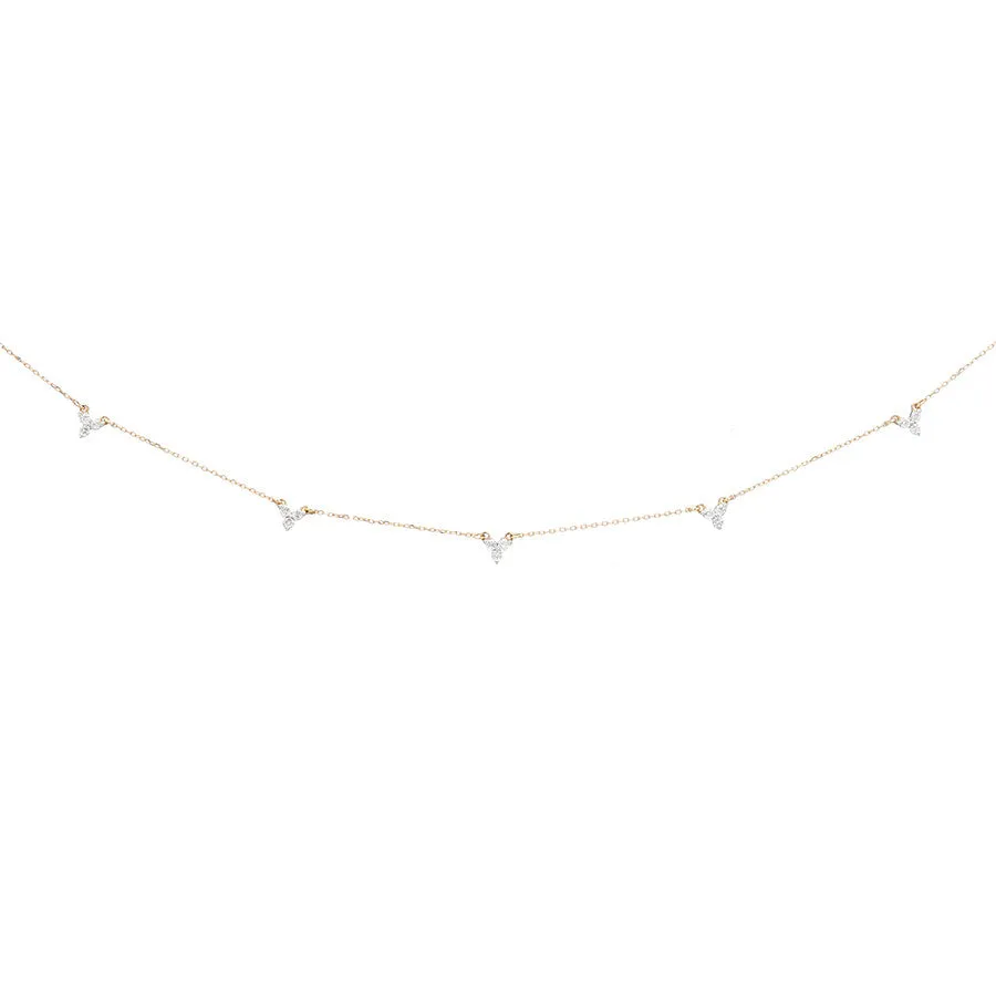 5 Cluster Chain Necklace sold by Adina Reyter product image thumbnail 3