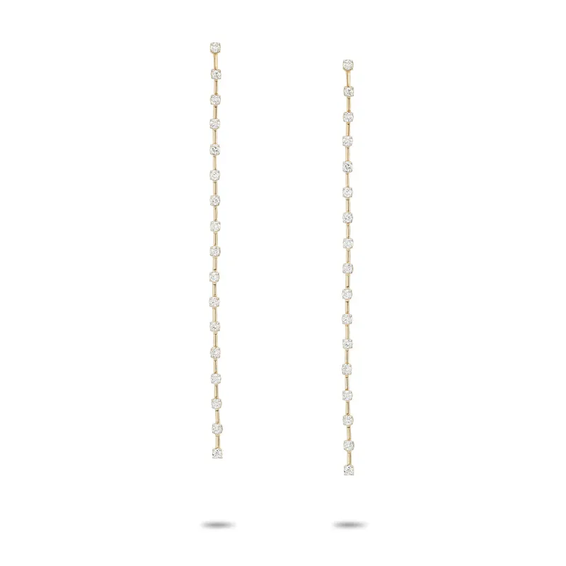 Diamond Station Drop Earrings sold by Adina Reyter