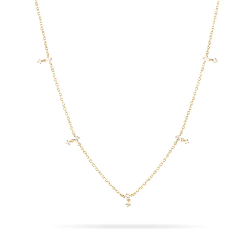 Diamond Drop Station Necklace sold by Adina Reyter