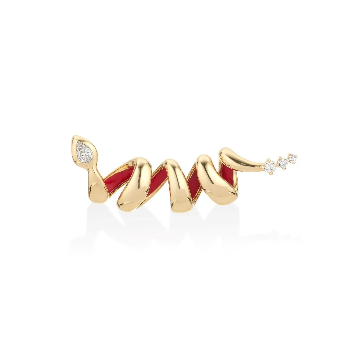 Year of the Snake XL Diamond Wrap Big Bead - Lab Grown sold by Adina Reyter