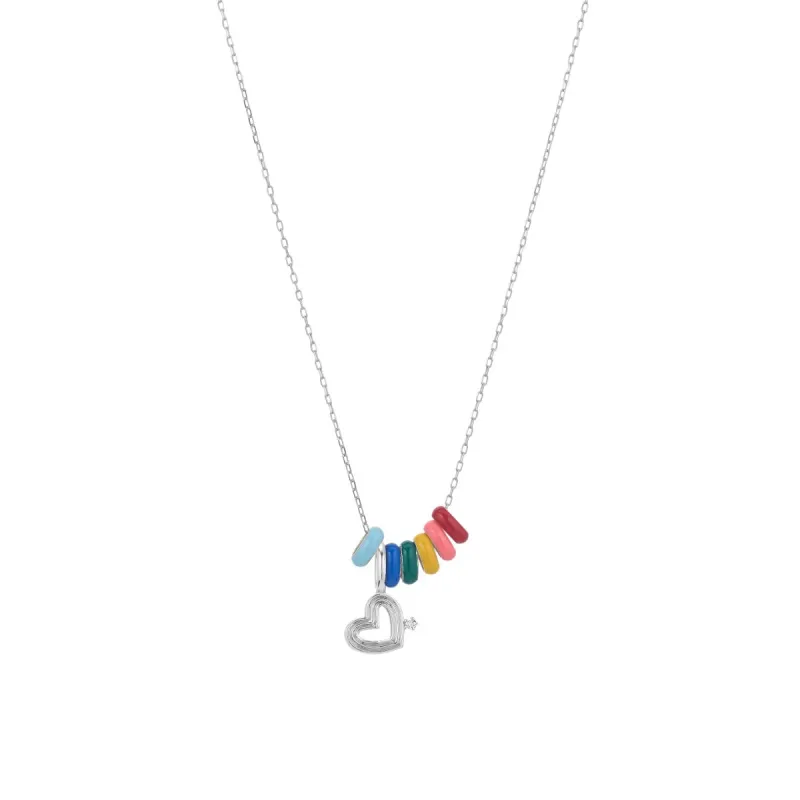 Valentine's Day Necklace - One Symbol in Sterling Silver sold by Adina Reyter