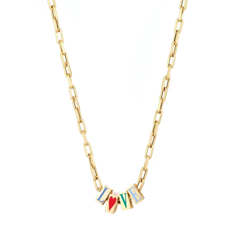 Ceramic LOVE Big Bead Necklace sold by Adina Reyter