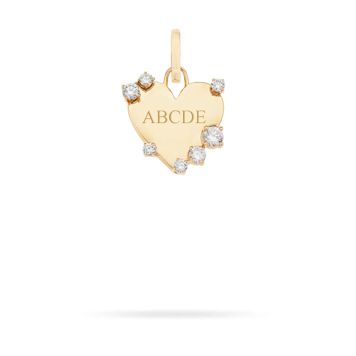 Diamond Heart Dog Tag Hinged Charm - Lab Grown sold by Adina Reyter product image thumbnail 4