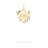 Diamond Heart Dog Tag Hinged Charm - Lab Grown sold by Adina Reyter