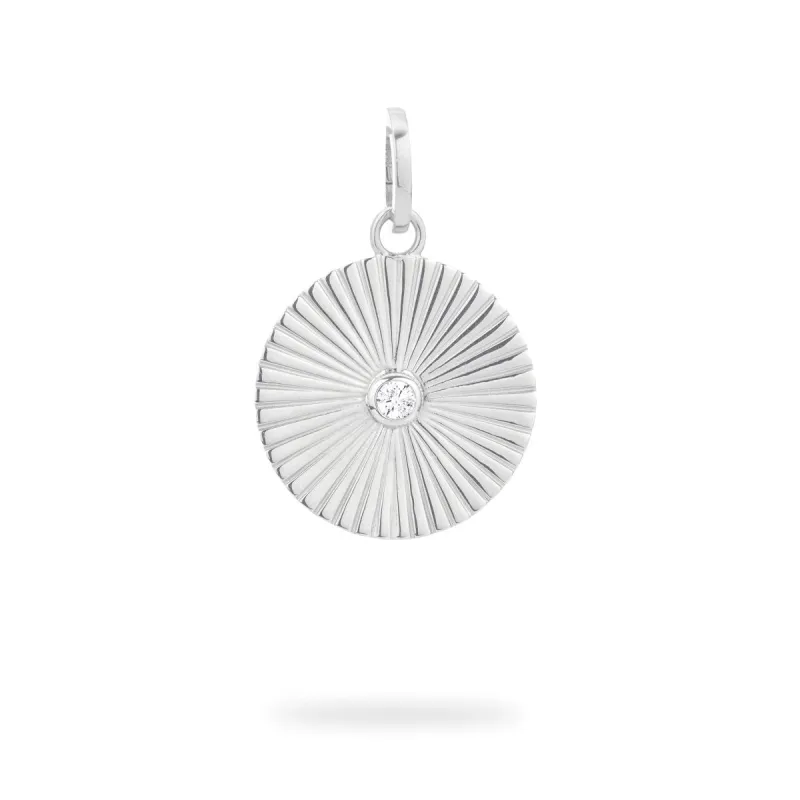 Groovy Diamond Rays Hinged Charm in Sterling Silver sold by Adina Reyter