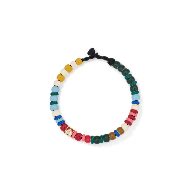 Mini Bead Love Pavé + Full Enamel Bracelet sold by Adina Reyter