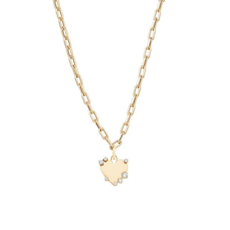 YSE Beauty Mother's Day Diamond Heart Dog Tag Necklace sold by Adina Reyter