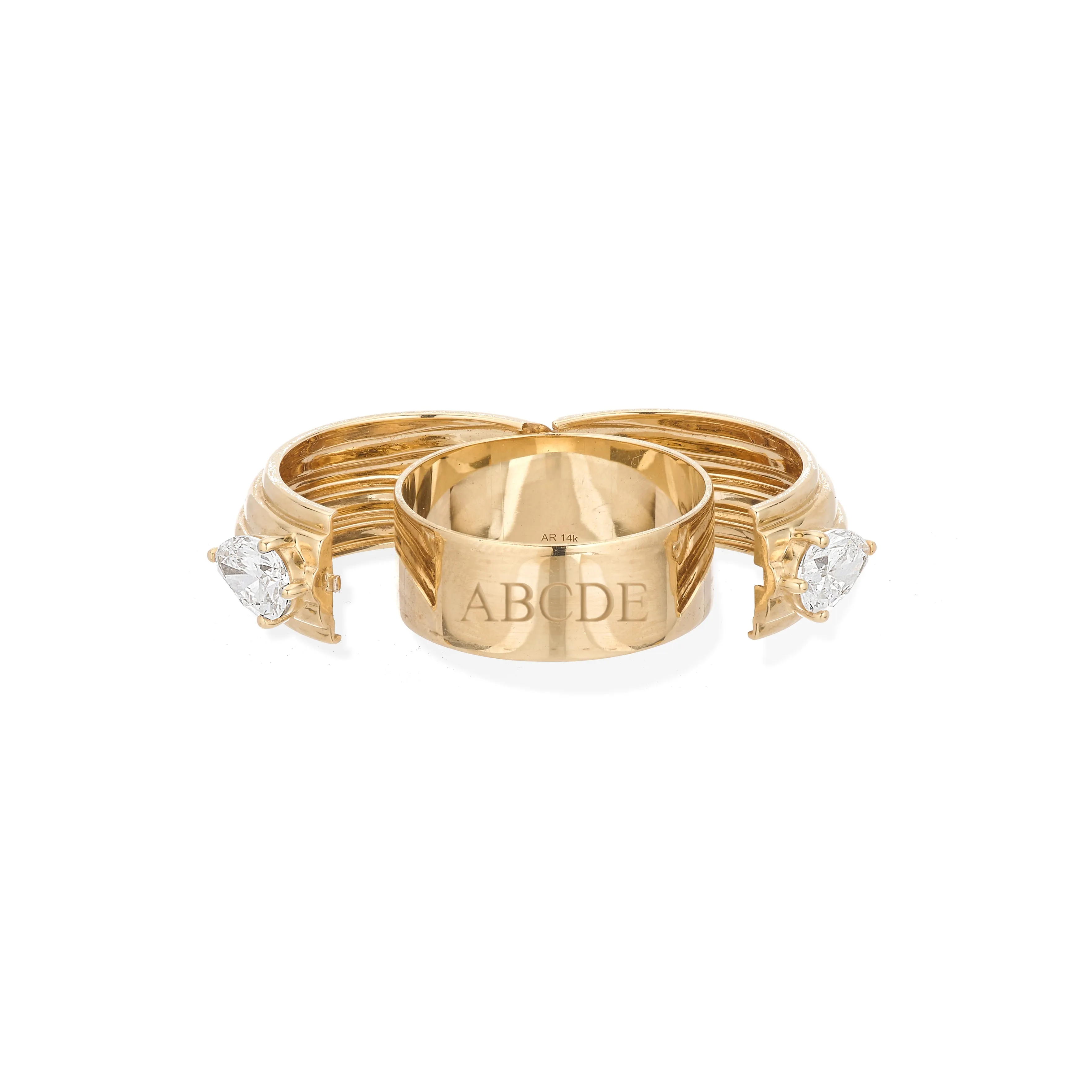 Groovy Diamond Hidden Message Ring - Lab Grown sold by Adina Reyter product image thumbnail 4