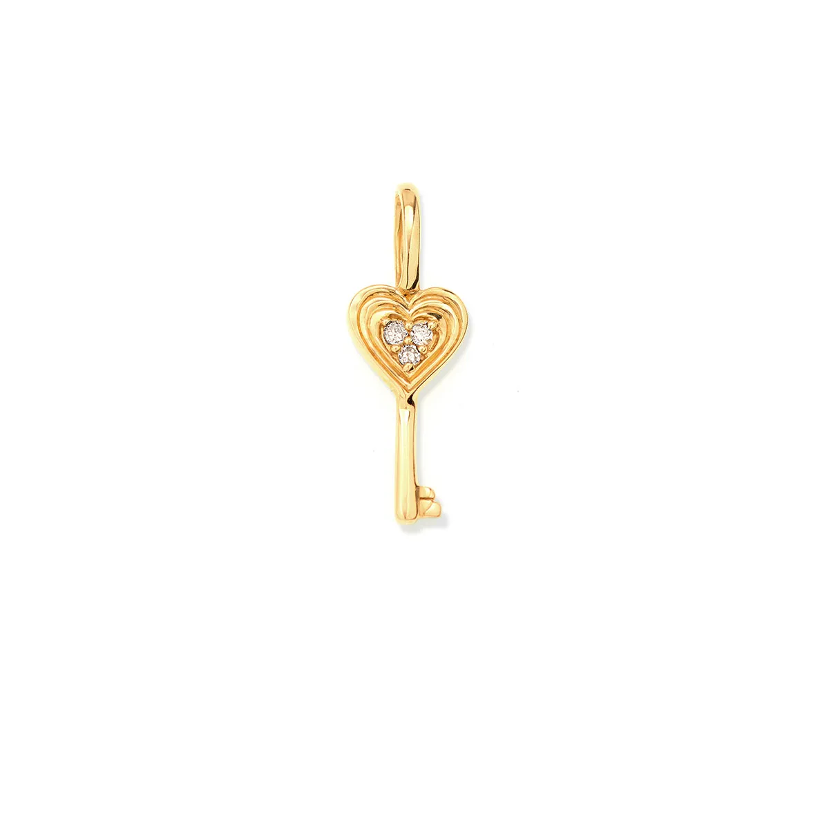 Groovy Diamond Heart Key Mini Charm sold by Adina Reyter