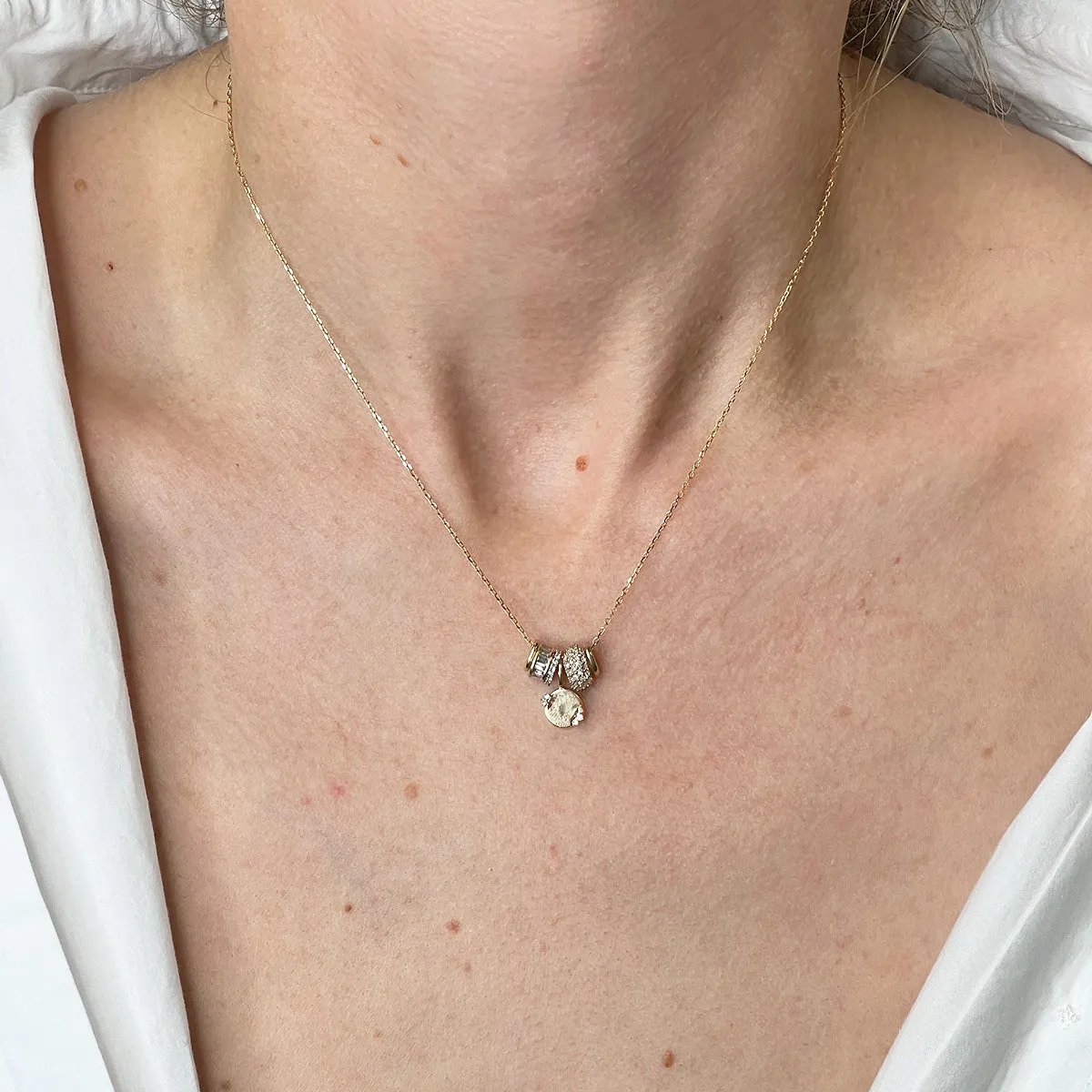 Diamond Round Dog Tag Mini Charm sold by Adina Reyter product image thumbnail 2