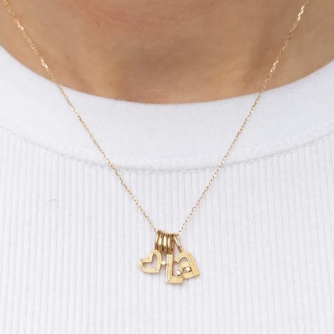 Mini Charm Groovy Diamond Heart LA Necklace sold by Adina Reyter product image thumbnail 2