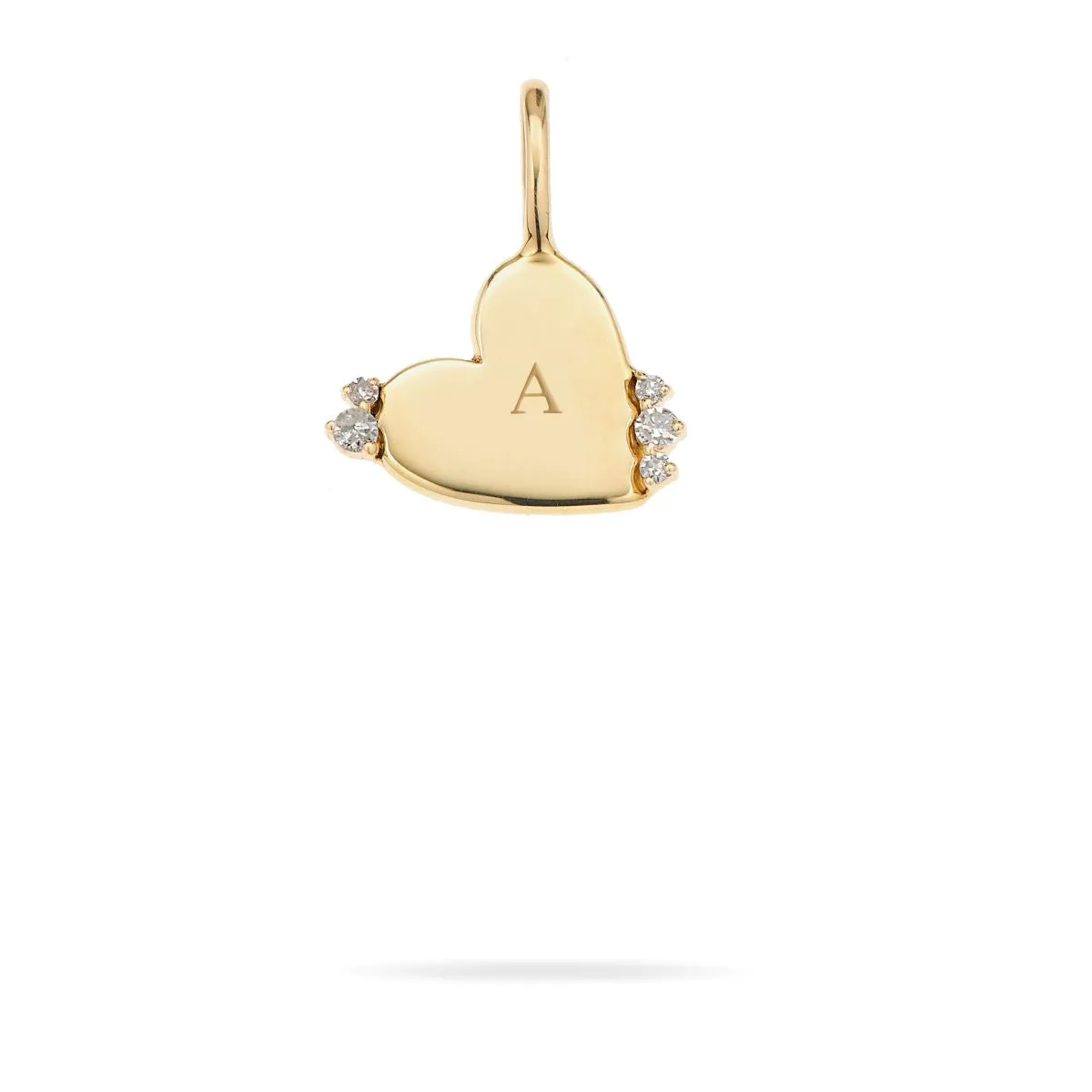 Diamond Heart Dog Tag Mini Charm sold by Adina Reyter product image thumbnail 3