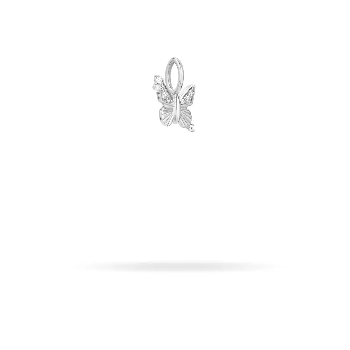 Diamond Butterfly Mini Charm in Sterling Silver (Just Bead) sold by Adina Reyter product image thumbnail 2