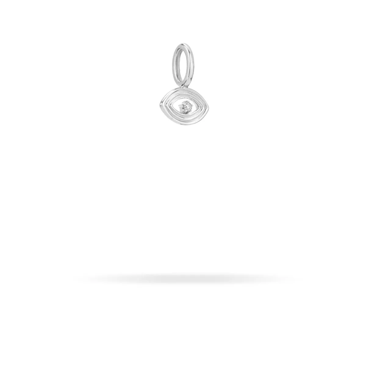 Groovy Diamond Evil Eye Mini Charm in Sterling Silver sold by Adina Reyter product image thumbnail 4