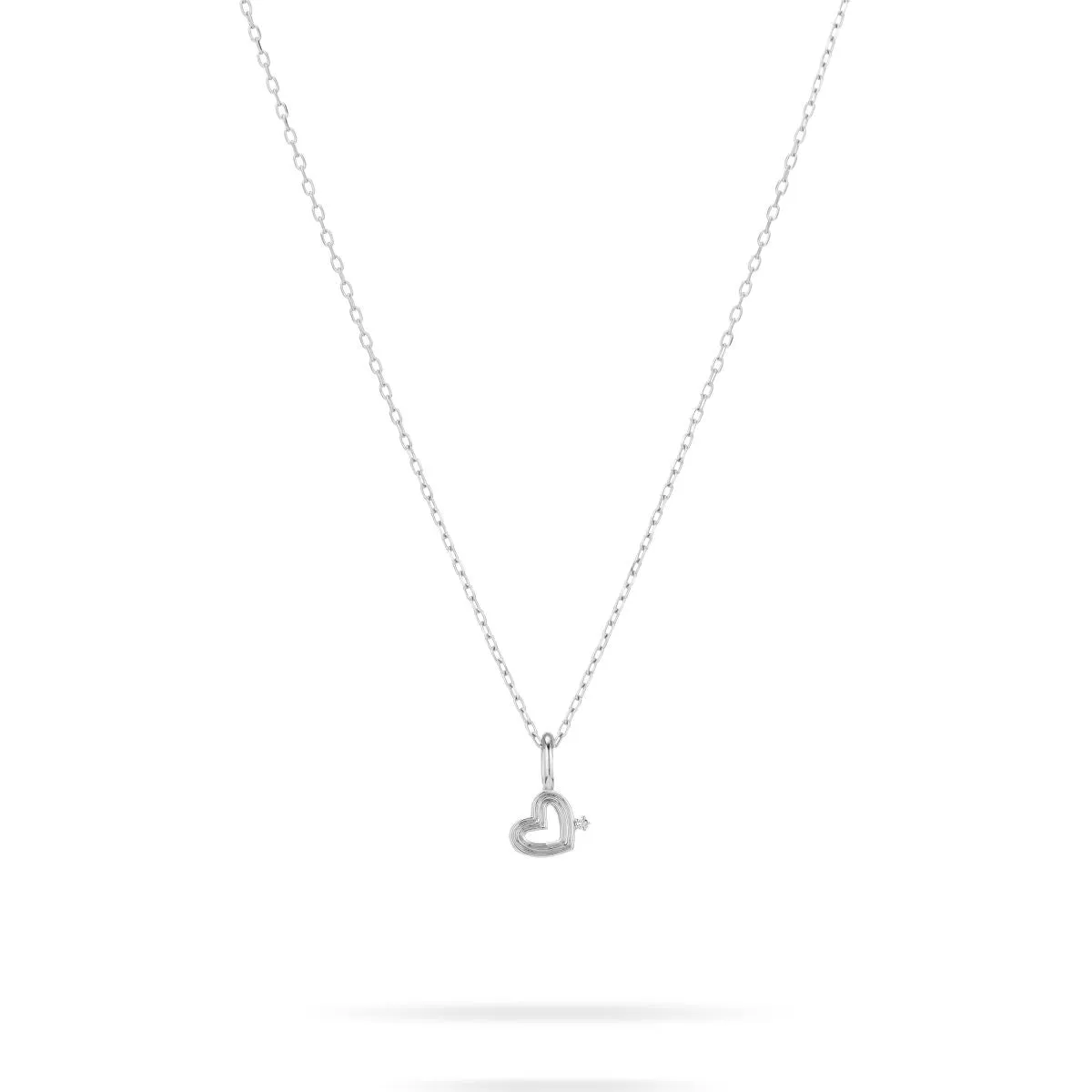 Groovy Diamond Heart Mini Charm in Sterling Silver sold by Adina Reyter product image thumbnail 3