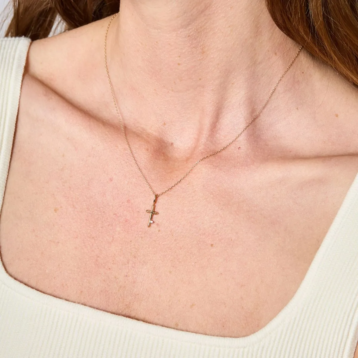 Diamond Cross Mini Charm sold by Adina Reyter product image thumbnail 2