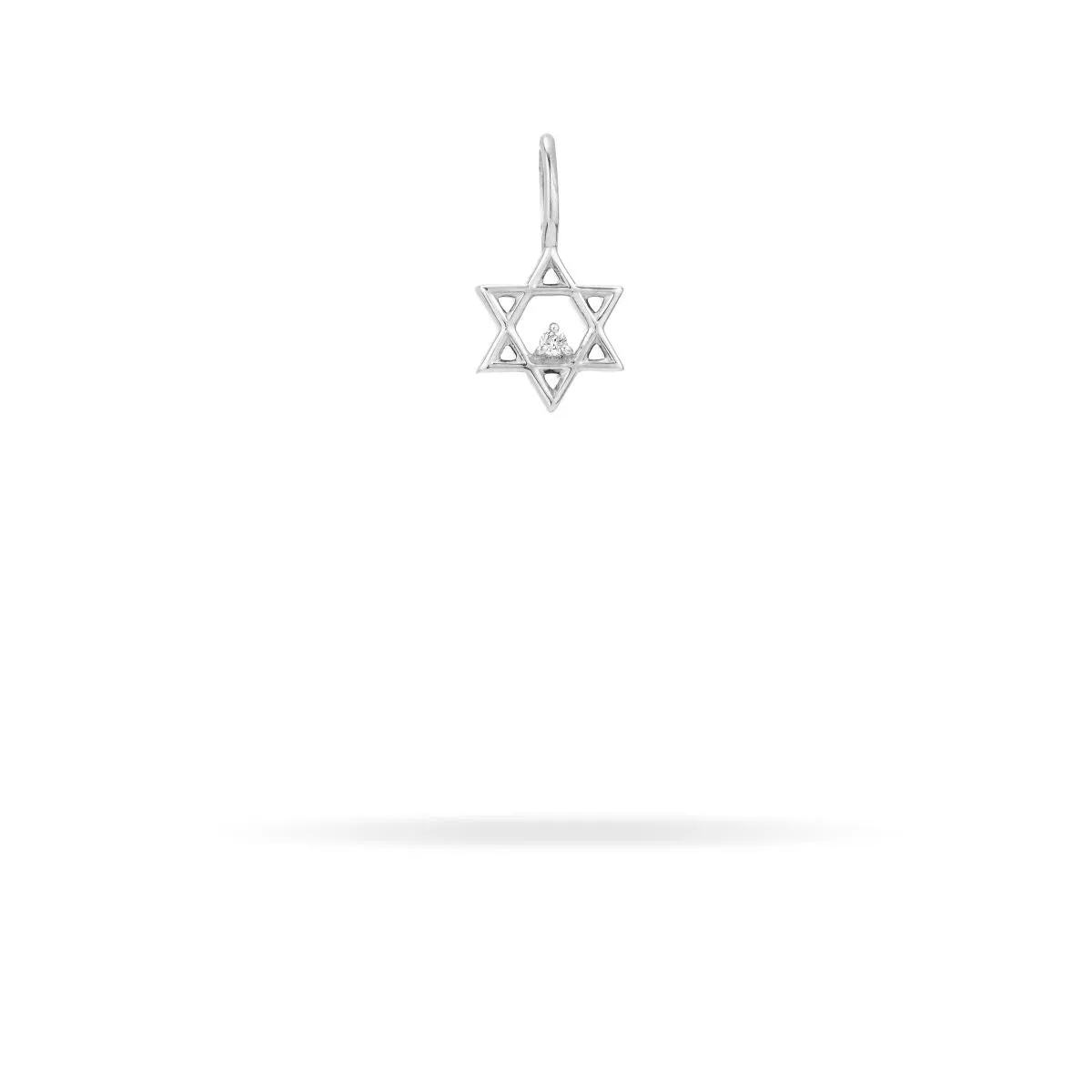 Diamond Star of David Mini Charm in Sterling Silver sold by Adina Reyter