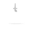 Groovy Diamond Initial Mini Charm T in Sterling Silver sold by Adina Reyter