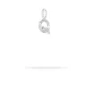 Groovy Diamond Initial Mini Charm Q in Sterling Silver sold by Adina Reyter