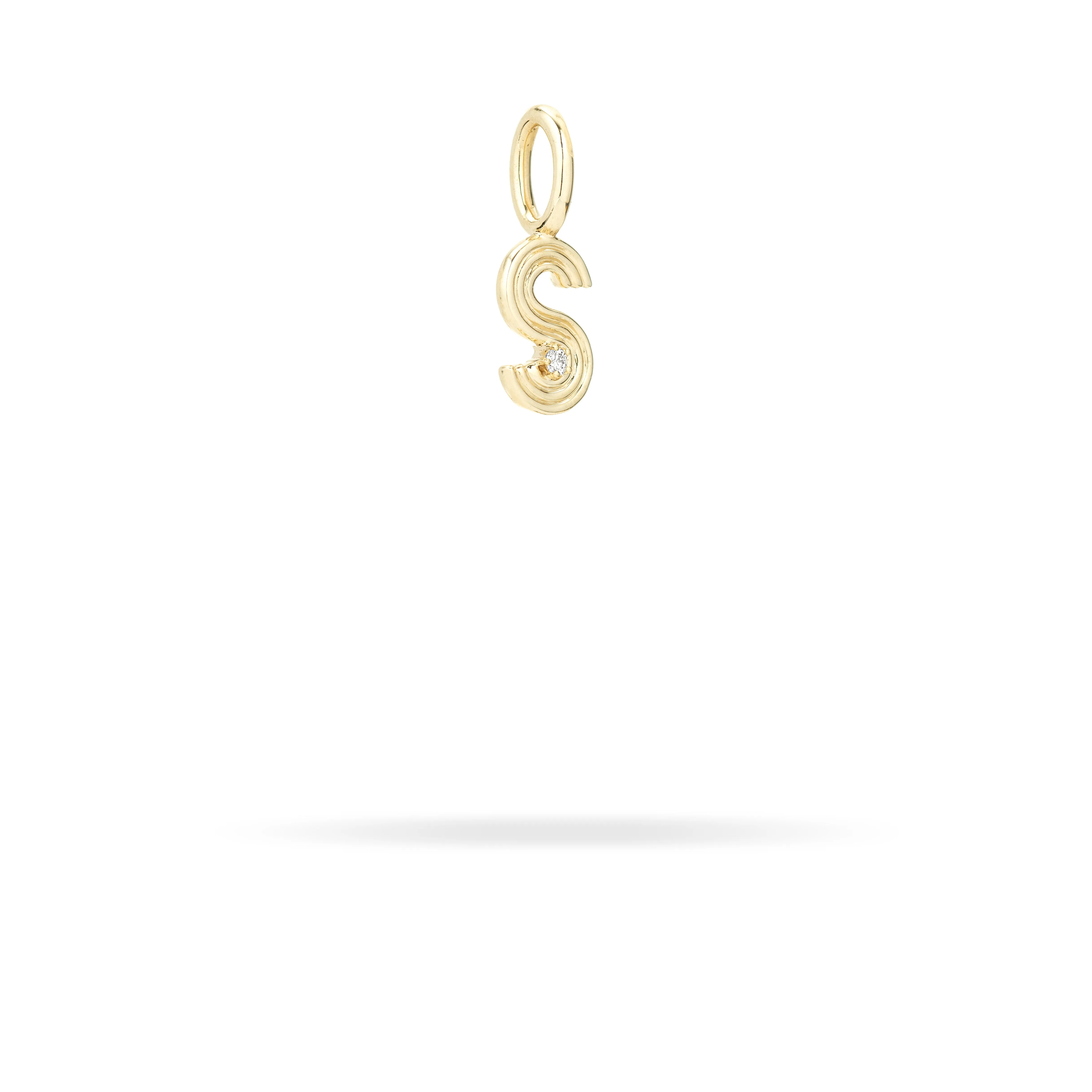 Groovy Diamond Initial Mini Charm S sold by Adina Reyter product image thumbnail 2