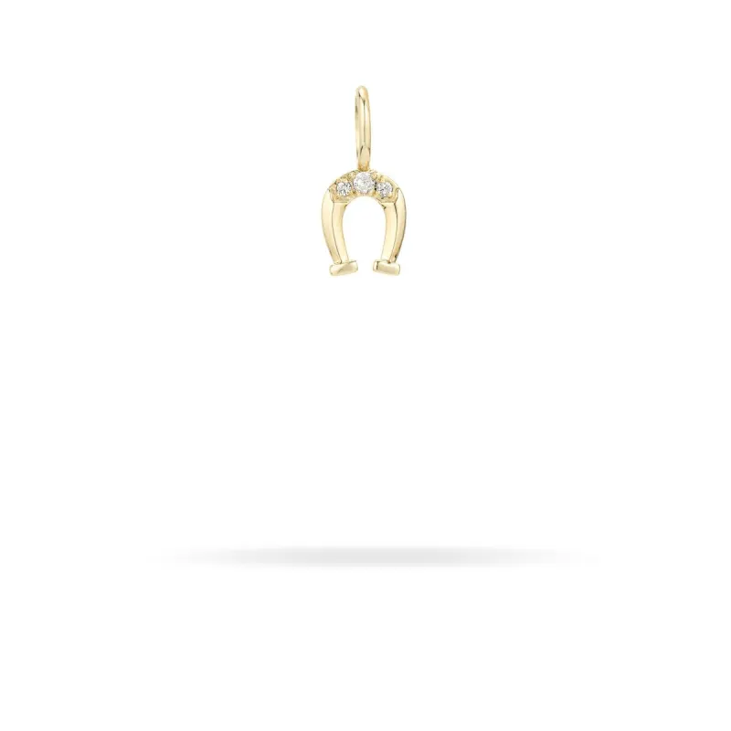 Diamond Horseshoe Mini Charm  (Just Bead) sold by Adina Reyter
