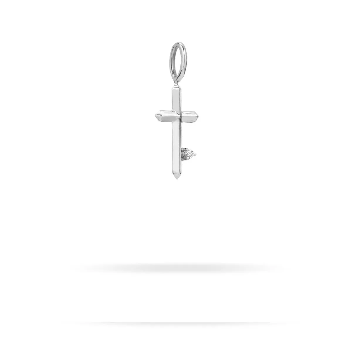 Diamond Cross Mini Charm in Sterling Silver (Just Bead) sold by Adina Reyter product image thumbnail 2