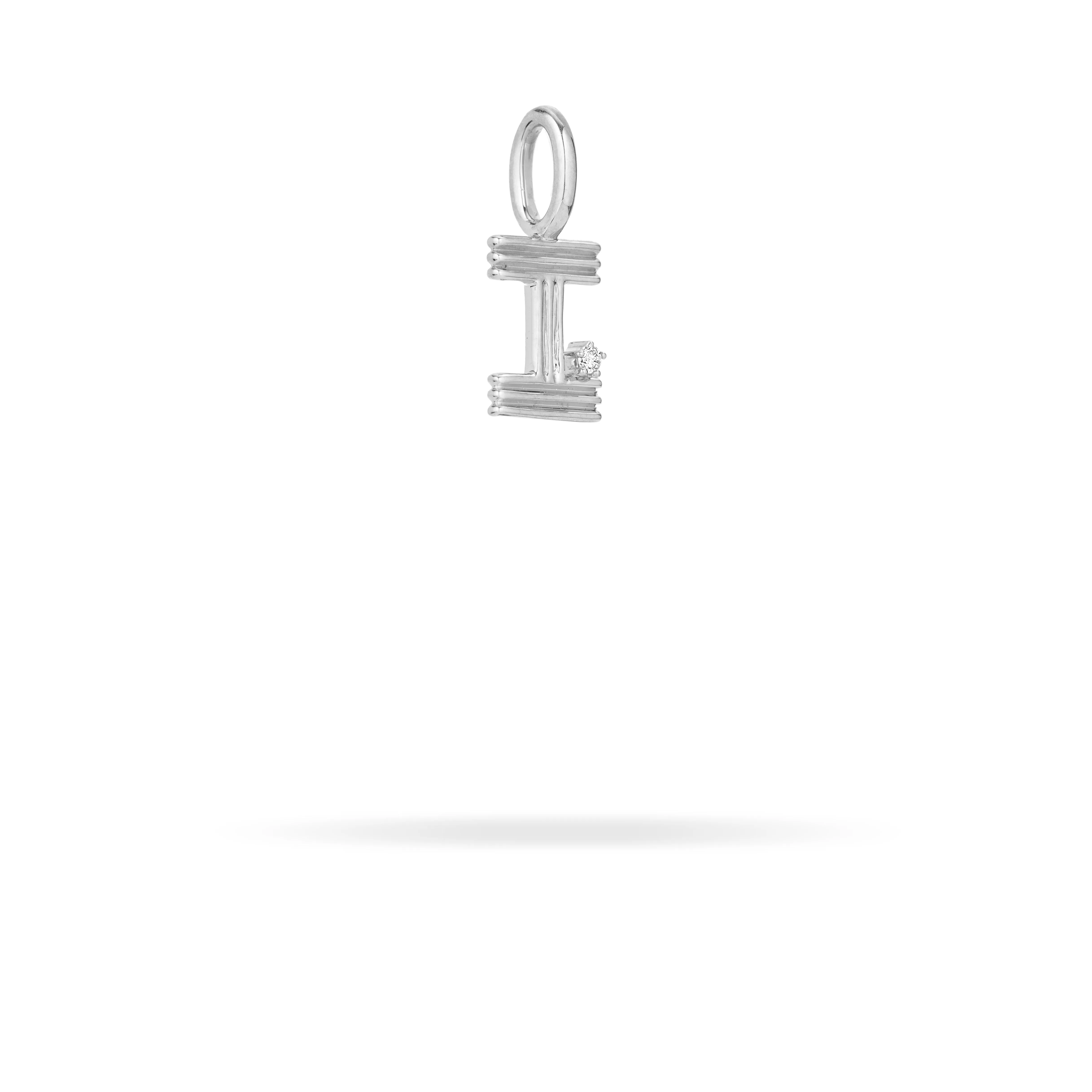 Groovy Diamond Initial Mini Charm I in Sterling Silver sold by Adina Reyter product image thumbnail 2