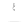 Groovy Diamond Initial Mini Charm C in Sterling Silver sold by Adina Reyter