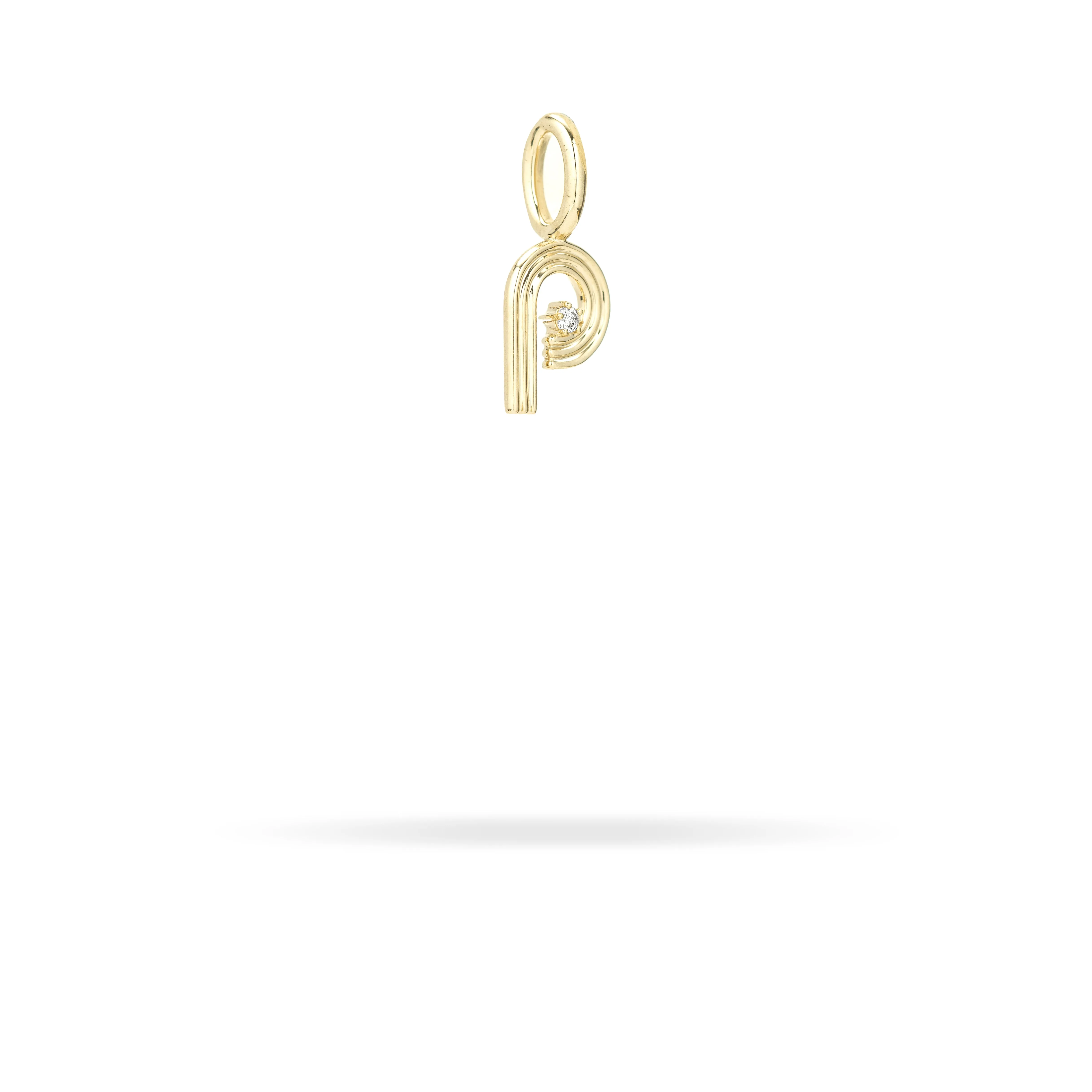 Groovy Diamond Initial Mini Charm P sold by Adina Reyter product image thumbnail 2