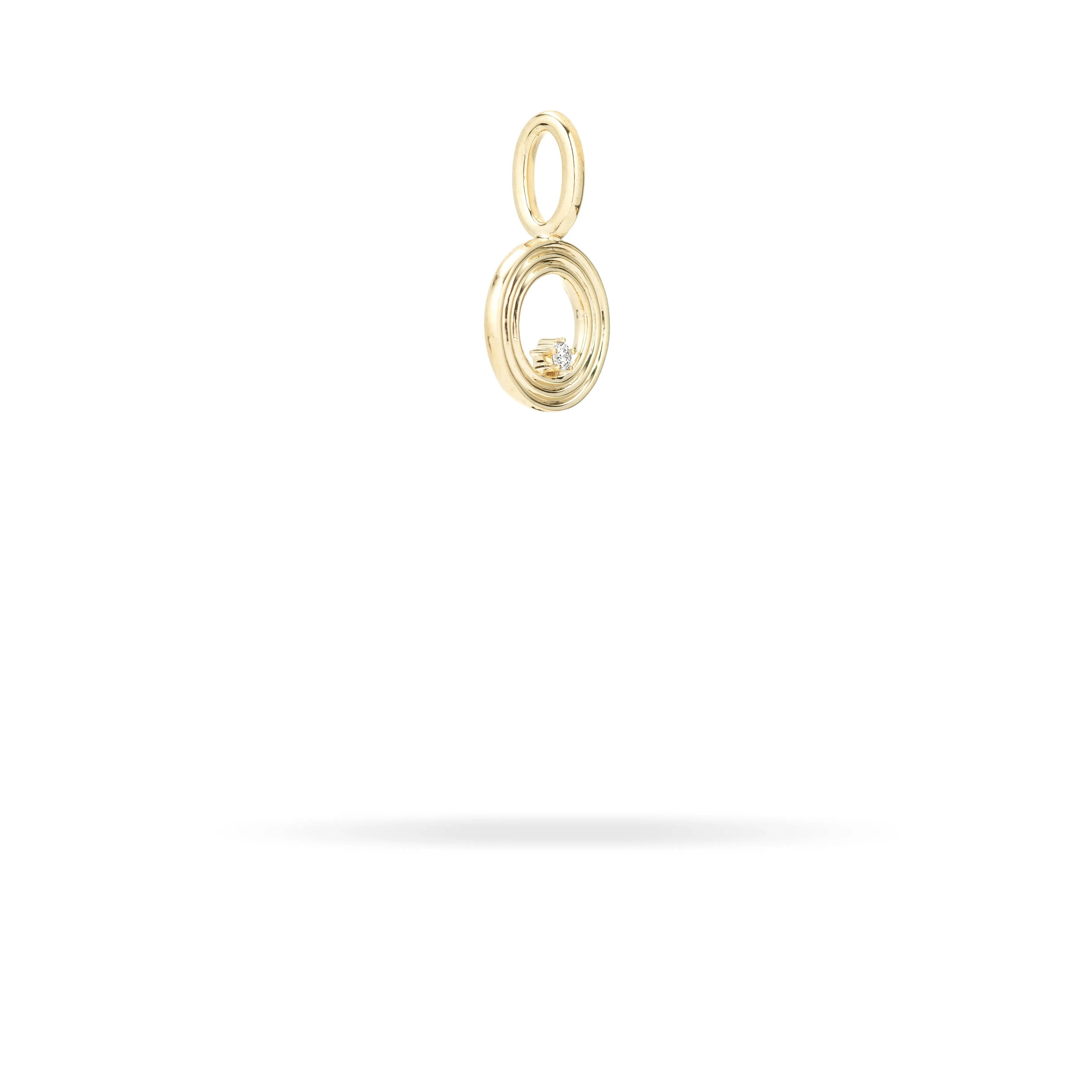 Groovy Diamond Initial Mini Charm O sold by Adina Reyter product image thumbnail 2