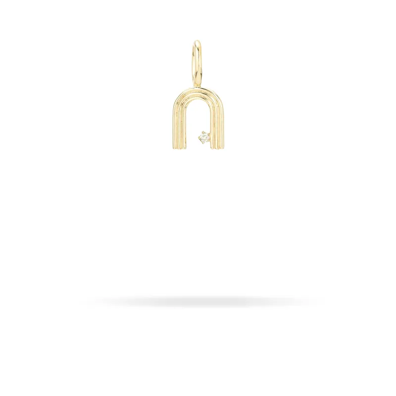 Groovy Diamond Initial Mini Charm N sold by Adina Reyter