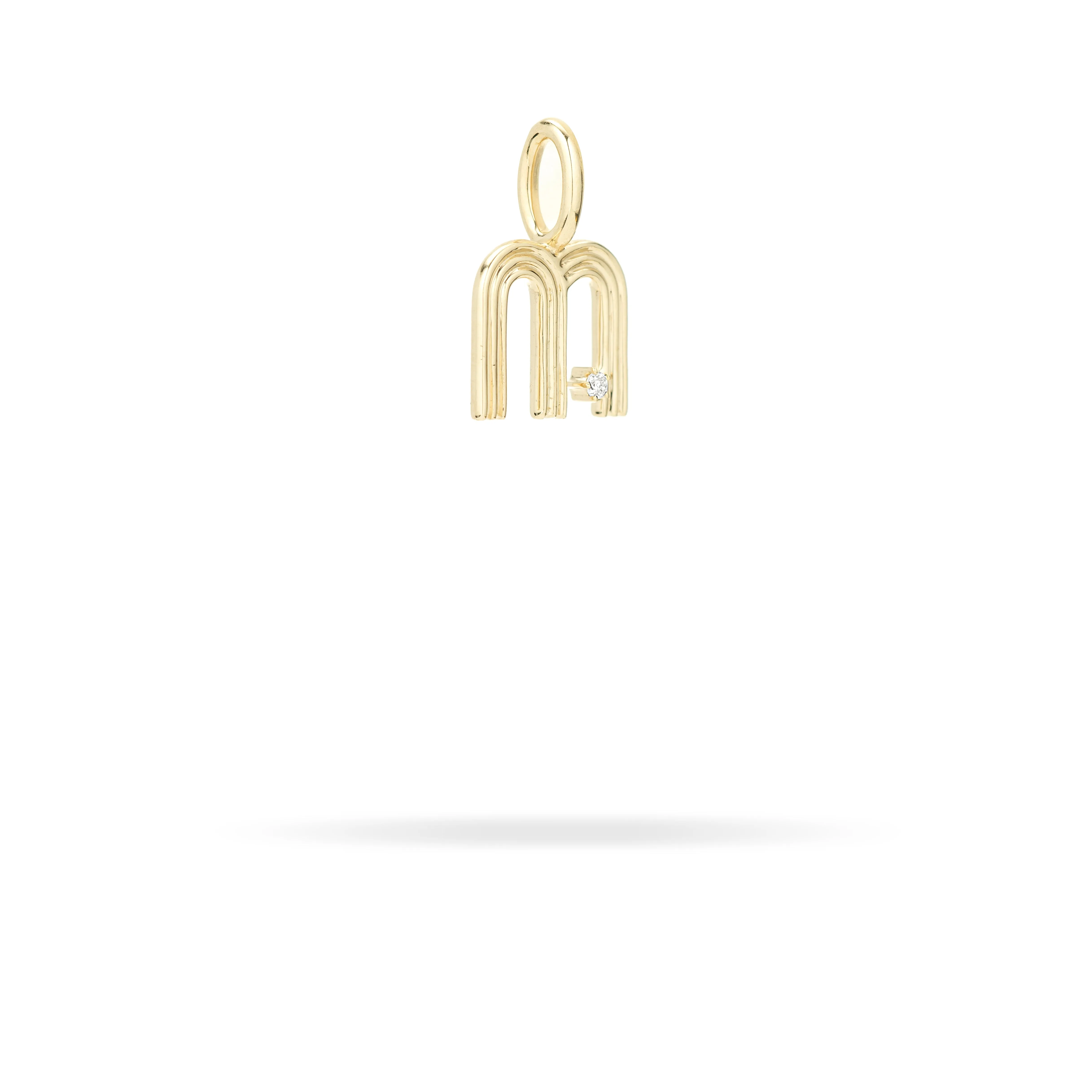 Groovy Diamond Initial Mini Charm M sold by Adina Reyter product image thumbnail 2