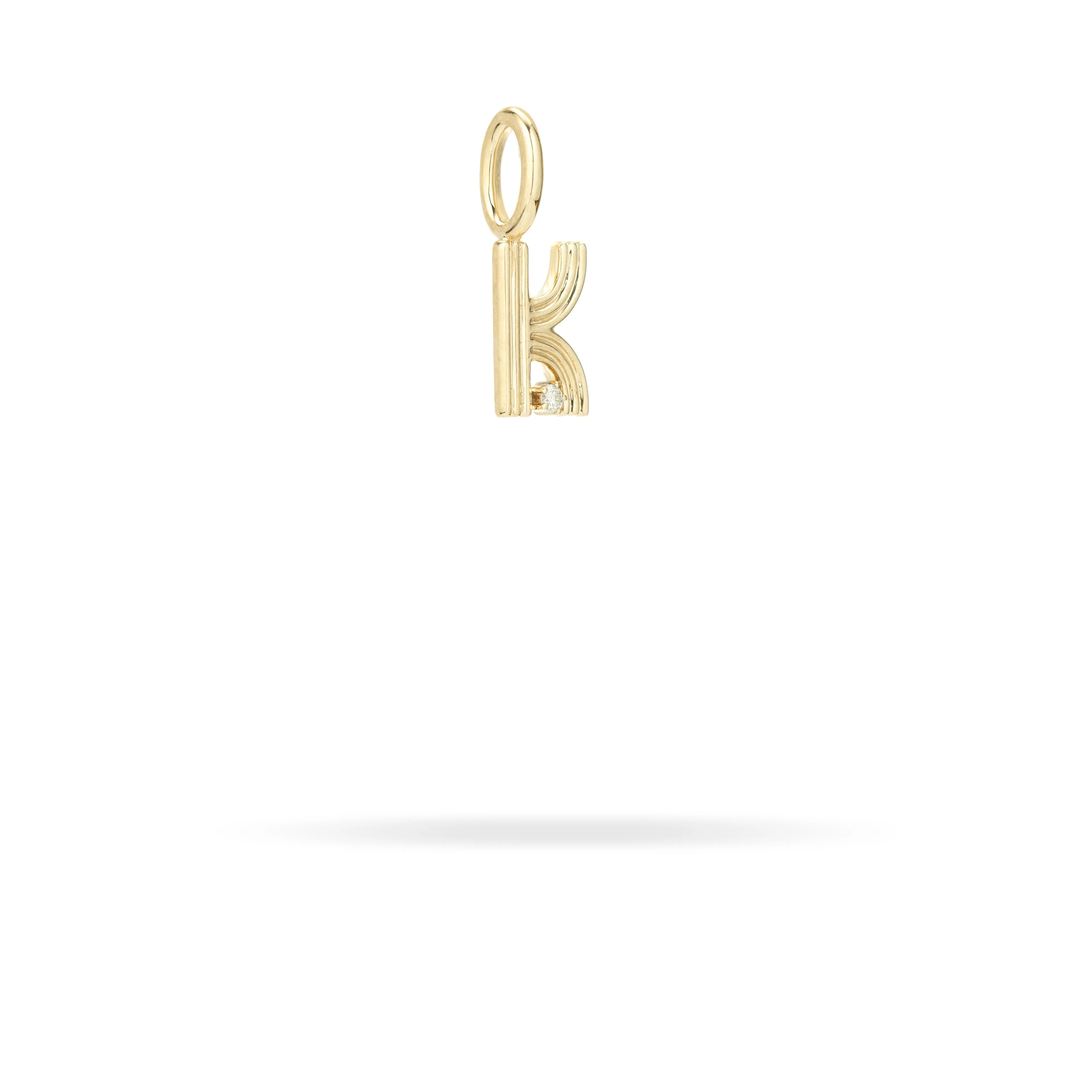 Groovy Diamond Initial Mini Charm K sold by Adina Reyter product image thumbnail 2
