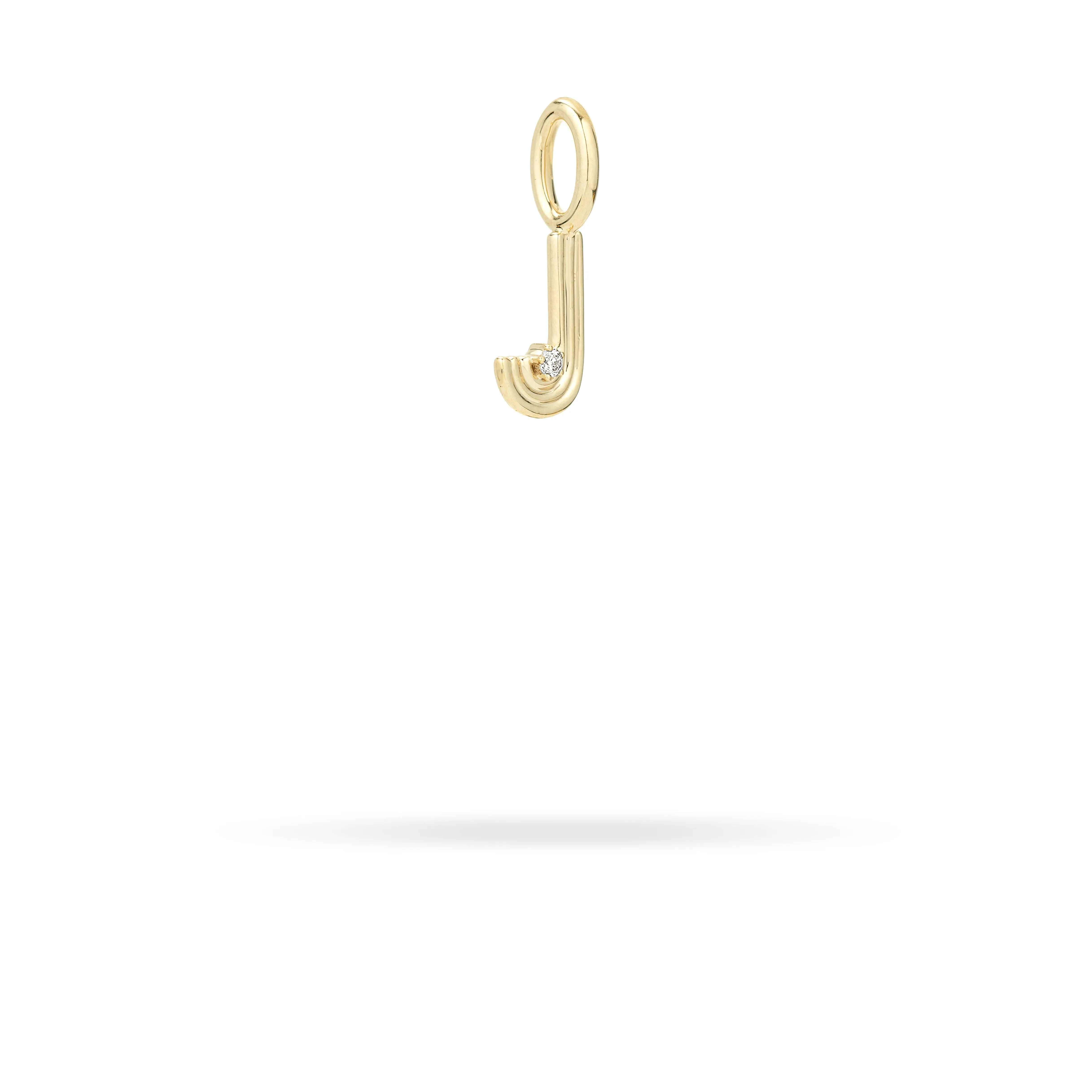 Groovy Diamond Initial Mini Charm J sold by Adina Reyter product image thumbnail 2