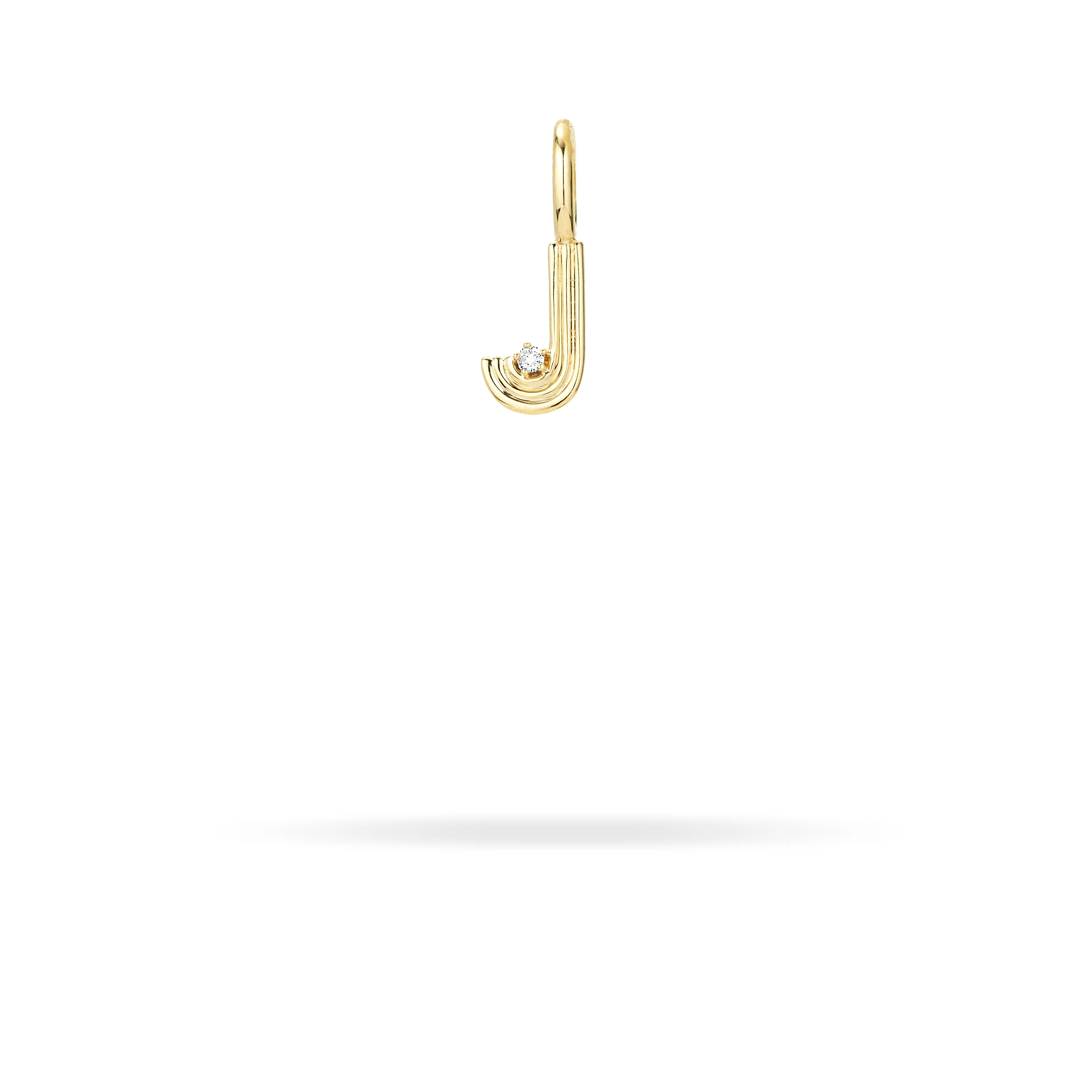 Groovy Diamond Initial Mini Charm J sold by Adina Reyter