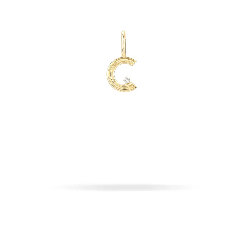 Groovy Diamond Initial Mini Charm C sold by Adina Reyter
