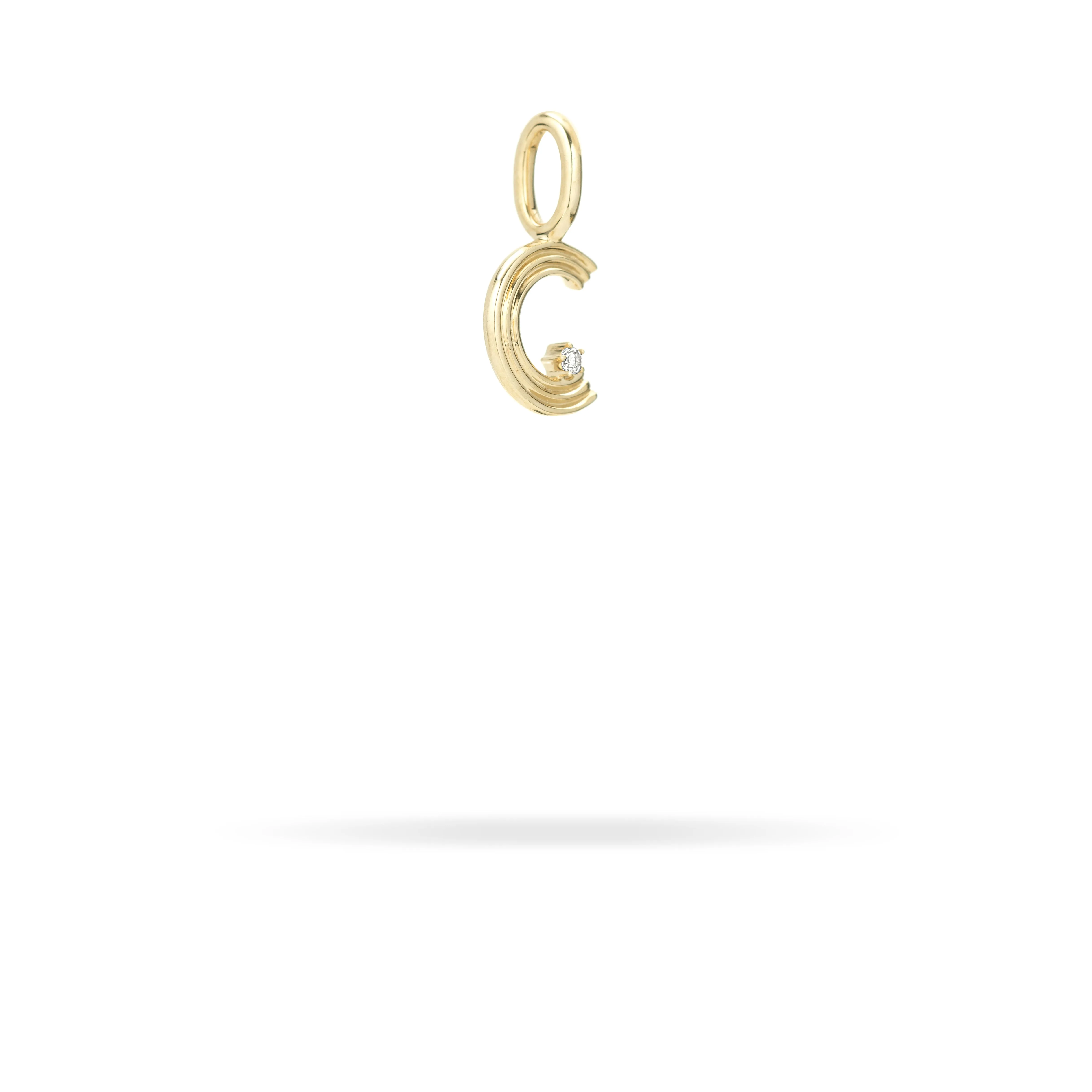 Groovy Diamond Initial Mini Charm C sold by Adina Reyter product image thumbnail 2