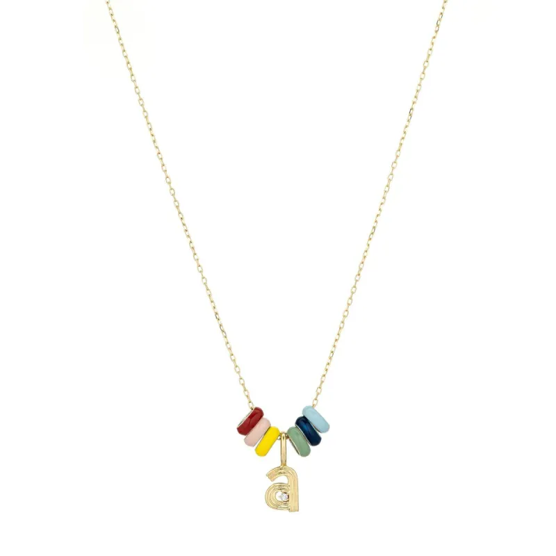 Carnival Necklace - One Initial sold by Adina Reyter