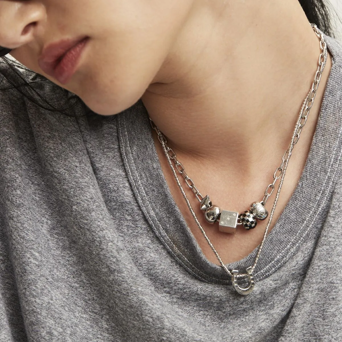 Good Luck Horseshoe Big Bead in Sterling Silver sold by Adina Reyter product image thumbnail 2