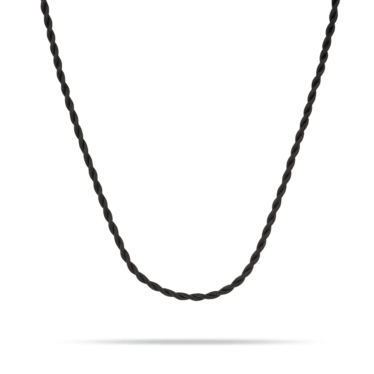 Twisted Braid Black Satin Cord Necklace for Mini Beads sold by Adina Reyter