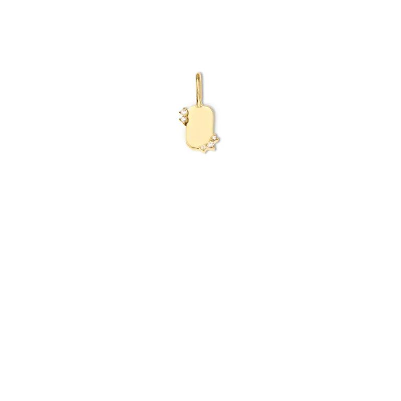 Diamond Dog Tag Mini Bead sold by Adina Reyter